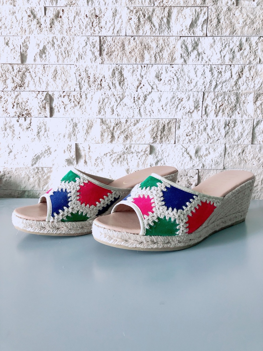 Gaimo Espadrille Crochet Wedge Sandals women’s size 41 boho